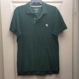 🔵 Express Mens Green Polo - Size M Fitted
